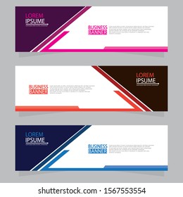Vector abstract design web banner template. Web Design Elements - Header Design. Abstract geometric web banner template on grey background.Modern banner.