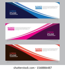 Vector abstract design web banner template. Web Design Elements - Header Design.  