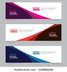 Vector abstract design web banner template. Web Design Elements - Header Design.  