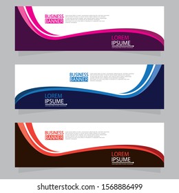Vector abstract design web banner template. Web Design Elements - Header Design.  