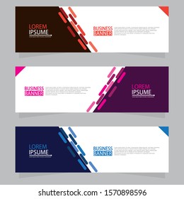 Vector abstract design web banner template. Web Design Elements - Header Design. Abstract geometric web banner template on grey background.Modern banner.