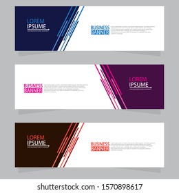 Vector abstract design web banner template. Web Design Elements - Header Design. Abstract geometric web banner template on grey background.Modern banner.