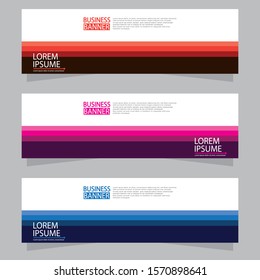 Vector abstract design web banner template. Web Design Elements - Header Design. Abstract geometric web banner template on grey background.Modern banner.