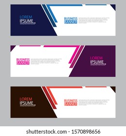 Vector abstract design web banner template. Web Design Elements - Header Design. Abstract geometric web banner template on grey background.Modern banner.