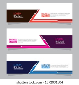 Vector abstract design web banner template. Web Design Elements - Header Design. Abstract geometric web banner template on grey background.Modern banner.