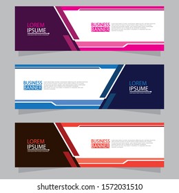 Vector abstract design web banner template. Web Design Elements - Header Design. Abstract geometric web banner template on grey background.Modern banner.