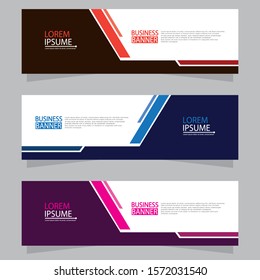 Vector abstract design web banner template. Web Design Elements - Header Design. Abstract geometric web banner template on grey background.Modern banner.