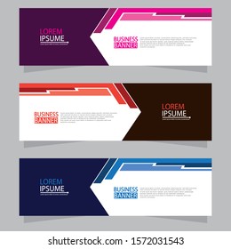Vector abstract design web banner template. Web Design Elements - Header Design. Abstract geometric web banner template on grey background.Modern banner.