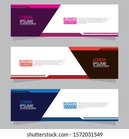 Vector abstract design web banner template. Web Design Elements - Header Design. Abstract geometric web banner template on grey background.Modern banner.