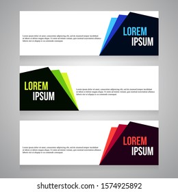 Vector abstract design web banner template. Web Design Elements - Header Design. Abstract geometric Modern design vector illustration.