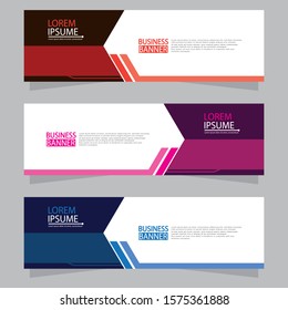 Vector abstract design web banner template. Web Design Elements - Header Design. Abstract geometric web banner template on grey background.Modern banner.
