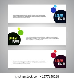 Vector abstract design web banner template. Web Design Elements - Header Design. Abstract geometric Modern design vector illustration.