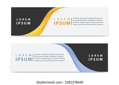 Vector abstract design web banner template. Web Design Elements - Header Design. Abstract geometric web banner template on grey background.Modern banner