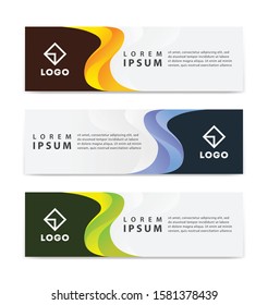 Vector abstract design web banner template. Web Design Elements - Header Design. Abstract geometric web banner template on grey background.Modern banner