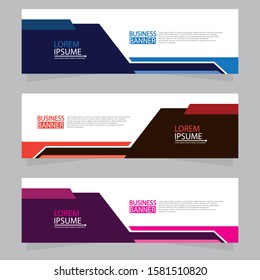 Vector abstract design web banner template. Web Design Elements - Header Design. Abstract geometric web banner template on grey background.Modern banner.