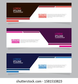 Vector abstract design web banner template. Web Design Elements - Header Design. Abstract geometric web banner template on grey background.Modern banner.