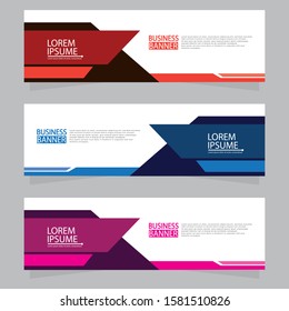 Vector abstract design web banner template. Web Design Elements - Header Design. Abstract geometric web banner template on grey background.Modern banner.