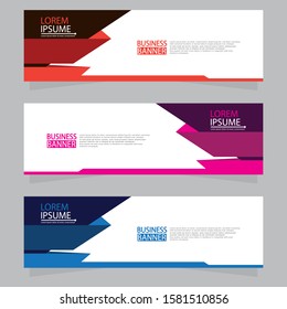 Vector abstract design web banner template. Web Design Elements - Header Design. Abstract geometric web banner template on grey background.Modern banner.
