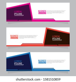 Vector abstract design web banner template. Web Design Elements - Header Design. Abstract geometric web banner template on grey background.Modern banner.