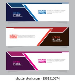 Vector abstract design web banner template. Web Design Elements - Header Design. Abstract geometric web banner template on grey background.Modern banner.