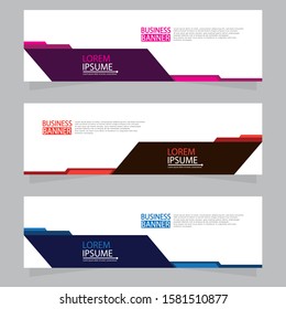 Vector abstract design web banner template. Web Design Elements - Header Design. Abstract geometric web banner template on grey background.Modern banner.