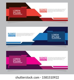 Vector abstract design web banner template. Web Design Elements - Header Design. Abstract geometric web banner template on grey background.Modern banner.