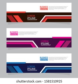 Vector abstract design web banner template. Web Design Elements - Header Design. Abstract geometric web banner template on grey background.Modern banner.