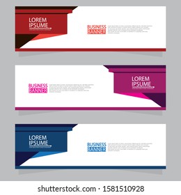 Vector abstract design web banner template. Web Design Elements - Header Design. Abstract geometric web banner template on grey background.Modern banner.