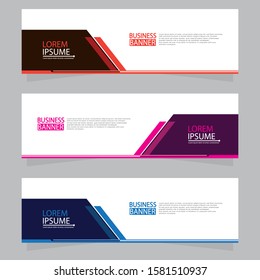 Vector abstract design web banner template. Web Design Elements - Header Design. Abstract geometric web banner template on grey background.Modern banner.