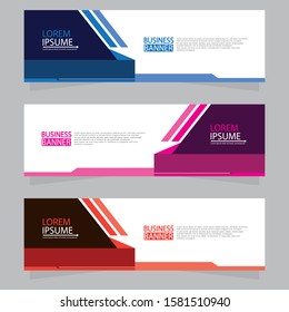 Vector abstract design web banner template. Web Design Elements - Header Design. Abstract geometric web banner template on grey background.Modern banner.
