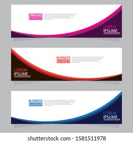 Vector abstract design web banner template. Web Design Elements - Header Design. Abstract geometric web banner template on grey background.Modern banner.