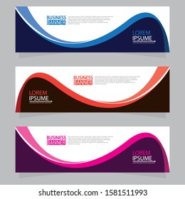 Vector abstract design web banner template. Web Design Elements - Header Design. Abstract geometric web banner template on grey background.Modern banner.