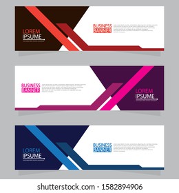 Vector abstract design web banner template. Web Design Elements - Header Design. Abstract geometric web banner template on grey background.Modern banner.