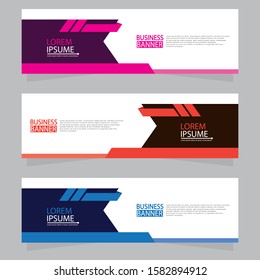 Vector abstract design web banner template. Web Design Elements - Header Design. Abstract geometric web banner template on grey background.Modern banner.