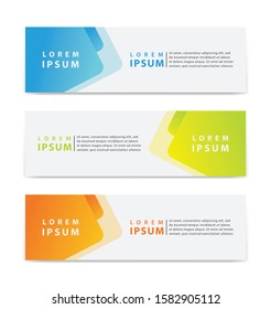 Vector abstract design web banner template. Web Design Elements - Header Design. Abstract geometric web banner template on grey background.Modern banner.