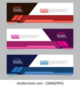 Vector abstract design web banner template. Web Design Elements - Header Design. Abstract geometric web banner template on grey background.Modern banner.