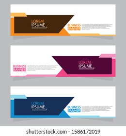 Vector abstract design web banner template. Web Design Elements - Header Design. Abstract geometric web banner template on grey background.Modern banner.
