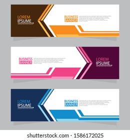 Vector abstract design web banner template. Web Design Elements - Header Design. Abstract geometric web banner template on grey background.Modern banner.