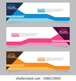 Vector abstract design web banner template. Web Design Elements - Header Design. Abstract geometric web banner template on grey background.Modern banner.