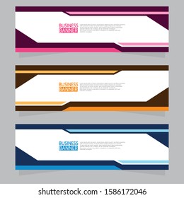 Vector abstract design web banner template. Web Design Elements - Header Design. Abstract geometric web banner template on grey background.Modern banner.