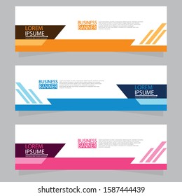 Vector abstract design web banner template.Abstract geometric web banner template on grey background.Modern banner.