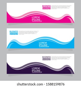 Vector abstract design web banner template.Abstract geometric web banner template on grey background.Modern banner.