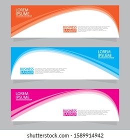Vector abstract design web banner template. Web Design Elements - Header Design.Modern banner.
