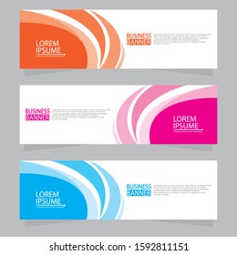 Vector abstract design web banner template. Web Design Elements - Header Design. Abstract geometric web banner template on grey background.Modern banner.