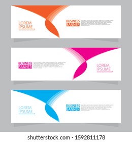Vector abstract design web banner template. Web Design Elements - Header Design. Abstract geometric web banner template on grey background.Modern banner.