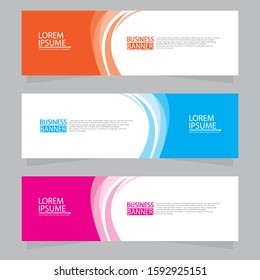 Vector abstract design web banner template. Web Design Elements - Header Design. Abstract geometric web banner template on grey background.Modern banner.