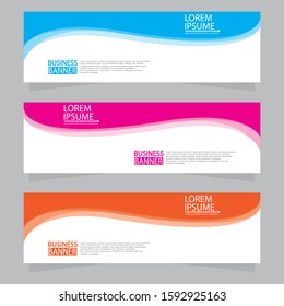 Vector abstract design web banner template. Web Design Elements - Header Design. Abstract geometric web banner template on grey background.Modern banner.