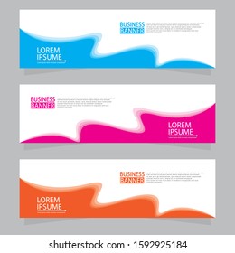 Vector abstract design web banner template. Web Design Elements - Header Design. Abstract geometric web banner template on grey background.Modern banner.