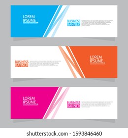 Vector abstract design web banner template. Web Design Elements - Header Design. Abstract geometric web banner template on grey background.Modern banner.
