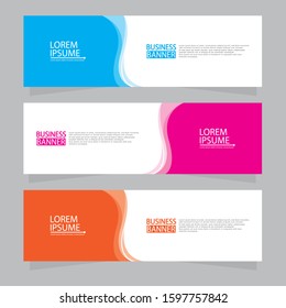 Vector abstract design web banner template.Abstract geometric web banner template on grey background.Modern banner.